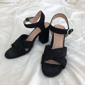 Black Strap Heels
